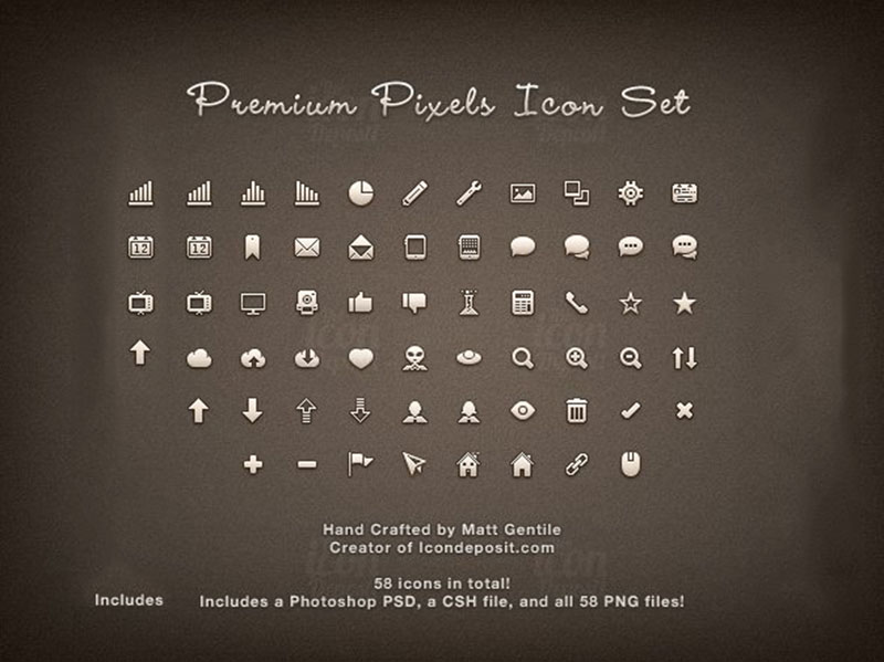 Bộ icon miễn phí của Website Premium Pixels